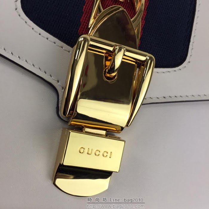 GUCCI古馳 新款 專櫃品質 原單 431666 白色 鏈條單肩斜挎包HY1349